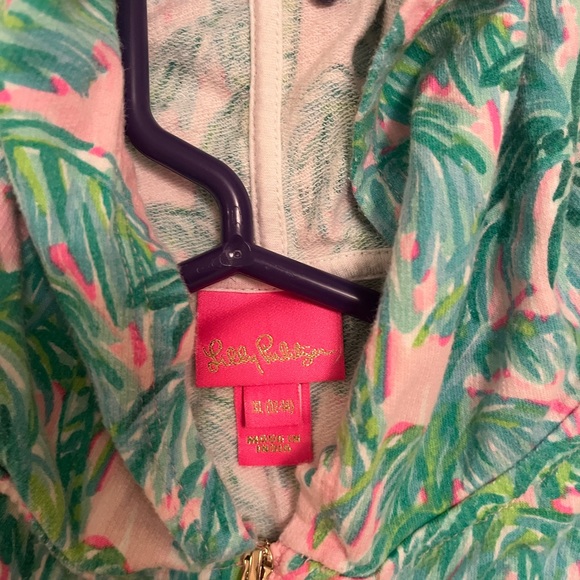 Lilly Pulitzer Girl’s Size XL (12/14) Cooke UPF 50+ Zip-Front Coverup Dress - Picture 3 of 3